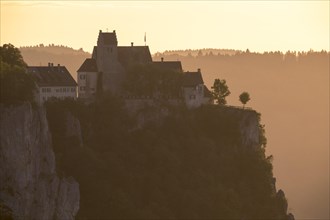 Sunrise at Werenwag Castle in the Upper Danube Valley