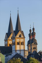 Florinskirche and Church of Our Dear Lady by evening light