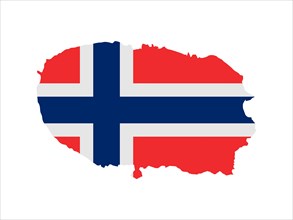 Flag in form form of the geographical country