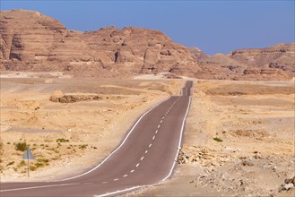 Road to Saint Catherine's Monastery in the Sinai desert