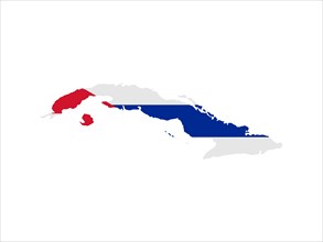 Flag in form form of the geographical country