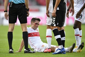 Philipp Klement VfB Stuttgart injured with bleeding head wound