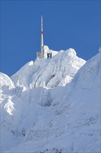 Saentis summit after snow storm