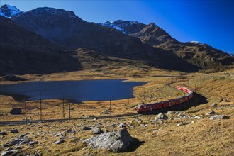 Rhaetian Railway on the Bernina Pass