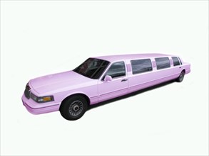 Purple stretch limousine