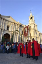 Procession on Palm Sunday at the Plaza de Armas
