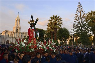 Procession on Palm Sunday at the Plaza de Armas