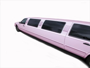Purple stretch limousine