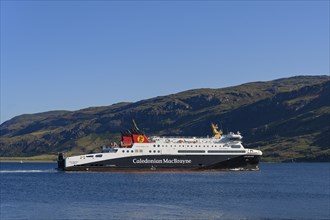 The car ferry MV Loch Seaforth on its way from Ullapool to the Outer Hebrides to Stornoway