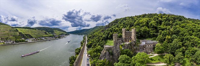 Aerial view of Burg Rheinstein