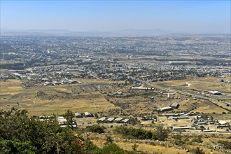 View from the edge of the African Rift Valley to the city of Mek'ele