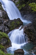 Waterfall and cascades in the Groppenstein Gorge