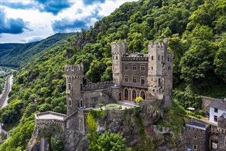 Aerial view of Burg Rheinstein