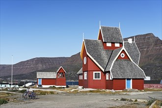 Red church of Qeqertarsuaq