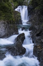 Waterfall and cascades in the Groppenstein Gorge