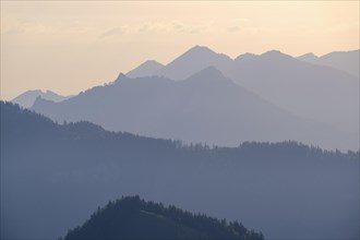 Mountains in haze