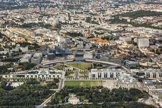 Spreebogen with Federal Chancellery and Reichstag building