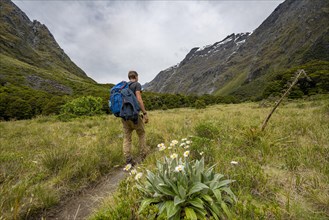 Hiker on Hiking Trail