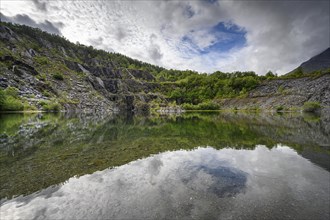 Water level in the former slate quarry near Ballaculish