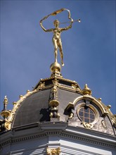 Detail of the dome of the Au Roi d'Espagne building at Grote Markt