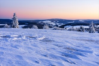 View from Wasserkuppe in south direction in winter