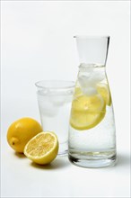 Lemon water in carafe