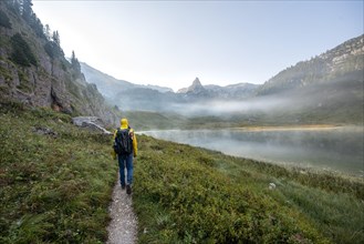 Hiker on hiking trail