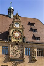 Art clock at the historical town hall