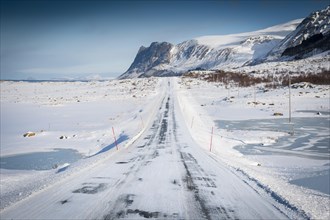 Iced snow road