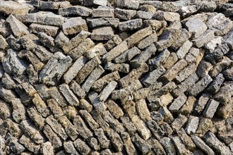 Stacked cut peat