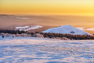 View from Wasserkuppe in west direction in winter
