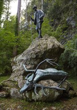 Kaiser hunting statue in Kaltenbach