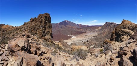 View from Sombrero de Chasna to the Canadas with the Teide