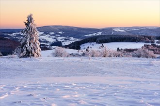 View from Wasserkuppe in south direction in winter
