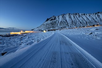 Iced snow road