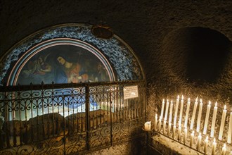Crypt with sacrificial candles
