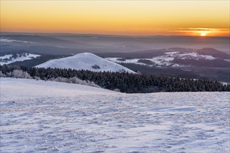 View from Wasserkuppe in southwest direction in winter
