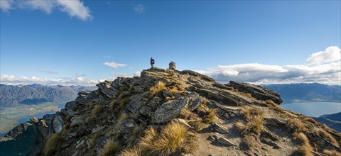 Hiker at the summit of Ben Lomond