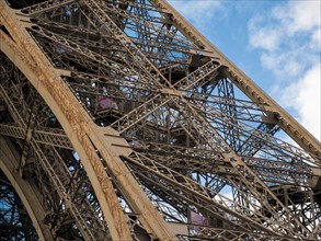 Detail of iron structure Eiffel Tower