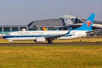 A Boeing 737-800 aircraft of China Southern Airlines with registration number B-1748 at Guangzhou