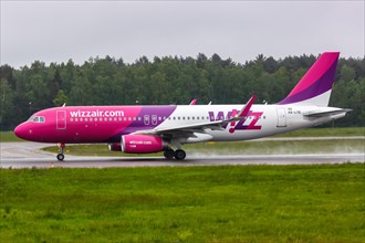 An Airbus A320 aircraft of Wizzair with the registration HA-LYE at Gdansk Airport