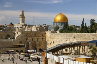 Wailing Wall with Dome of the Rock