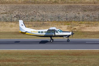 A Cessna 208 Caravan I aircraft of Businesswings with the registration D-FALK at Kassel Calden Airport