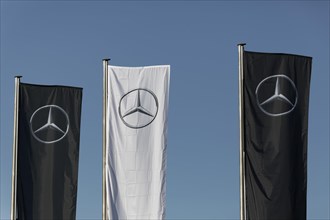 Flags with Mercedes star