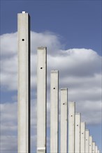 Concrete columns in a row