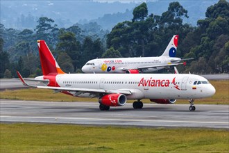 An Avianca Airbus A321 aircraft with registration number N725AV at Medellin Rionegro Airport