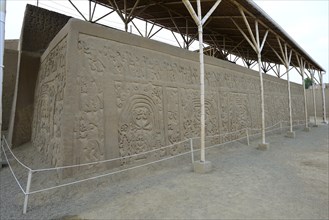 Relief on the wall of clay