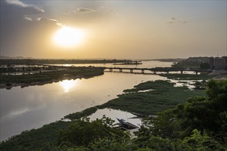 Niger river at sunset