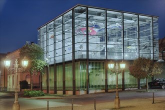 Helicopter Museum illuminates Bueckeburg Germany