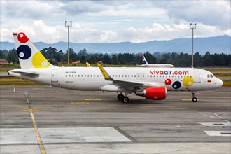 An Airbus A320 aircraft of Vivaair with registration number HK-5275 at Medellin Rionegro Airport